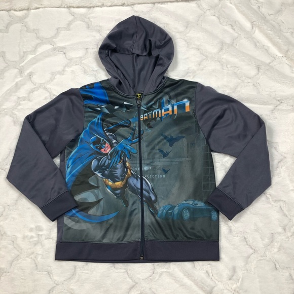 Batman Gray Lightweight Jacket size 7 - Picture 3 of 9